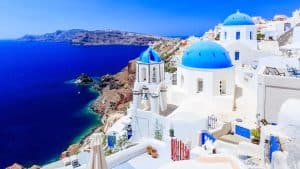 Santorini temperatur, klima og vejr året rundt